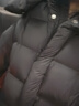 紅袖（hopeshow）高端保暖羽絨服2025冬季新款女裝「PengPeng」絨90白鵝絨連帽外套 黑3050 L 曬單實(shí)拍圖
