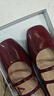 百麗（Belle）珍妮女孩法式優(yōu)雅牛皮瑪麗珍鞋女26春新商場(chǎng)質(zhì)感單鞋BFK02AQ6預售 酒紅色 38 曬單實(shí)拍圖