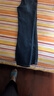 皮爾卡丹（pierre cardin）牛仔褲女冬季直筒高腰時(shí)尚百搭顯瘦女褲子藍灰色30 曬單實(shí)拍圖