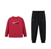 NIKE3BRAND 耐克男女童純棉長(cháng)袖T恤+長(cháng)褲2件套2026春季兒童舒適套裝 曬單實(shí)拍圖