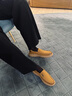 Jeep吉普皮鞋男春季新款真牛皮軟底男鞋豆豆鞋戶(hù)外防滑一腳蹬樂(lè )福鞋男 黃棕 【標準運動(dòng)鞋碼】 41 曬單實(shí)拍圖