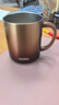 膳魔師（THERMOS）馬克杯不銹鋼茶杯大容量把手杯保溫咖啡杯團購生日禮物TEMC 【鍍鈦茶漏】歲月茶金 400ml 曬單實(shí)拍圖