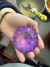 戎夏新款彩虹水晶玩具兒童五彩七彩寶石大鉆石寶箱盒女兒寶藏玻璃鉆石 紫色 40mm水晶鉆石 曬單實(shí)拍圖