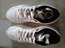 特步白色運動(dòng)鞋男鞋春夏防水防滑皮面休閑鞋子男士官方正品回彈跑步鞋 帆白/淺麻灰【皮面】0032 42 曬單實(shí)拍圖