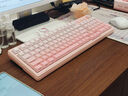 惠普（HP）K110無(wú)線(xiàn)鍵盤(pán) 三模藍牙有線(xiàn)靜音機械手感側刻漸變鍵帽帶旋鈕薄膜鍵盤(pán) 辦公游戲電競電腦筆記本通用 桃夭粉【三模無(wú)線(xiàn)版】RGB燈效 曬單實(shí)拍圖