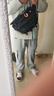 尤克達蒂（yookdd）斜挎包男士胸包大容量潮流機車(chē)包運動(dòng)斜跨單肩包休閑小背包女腰包 斜挎包黑色升級款【磁吸鎖】 曬單實(shí)拍圖