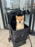 【京東物流】寵物推車(chē)狗狗代步貓咪手推車(chē)外出中小型犬拉車(chē)貓包 P5A黑色（車(chē)包分離）+餐盤(pán)+布兜 曬單實(shí)拍圖