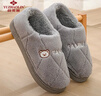 俞兆林棉拖鞋男女居家用室內簡(jiǎn)約保暖毛絨包跟防滑棉鞋 YI004 曬單實(shí)拍圖
