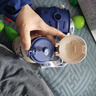 幾物森林 兒童保溫杯大容量男女兒童水杯316不銹鋼底保冷大肚杯 藍色500ml 曬單實(shí)拍圖