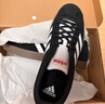 adidas「T頭鞋」VL COURT復古休閑板鞋德訓鞋男女阿迪達斯輕運動(dòng) 黑色/白色 (推薦女生選小半碼)   39 曬單實(shí)拍圖
