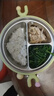 babycare兒童保溫餐盤(pán) 寶寶分格餐盤(pán)防摔吃飯碗 嬰幼兒輔食餐具-青色720ML 曬單實(shí)拍圖