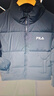 FILA 斐樂(lè )男士羽絨服冬季新款運動(dòng)保暖飛羽連帽外套 深黑-BK L 175/96A/L 曬單實(shí)拍圖