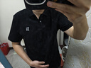B PRORSUM短袖T恤男士夏季高端半袖絲光純棉POLO衫t恤男潮 黑色(TB) 3XL 185/175~190斤 曬單實(shí)拍圖