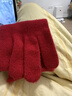 GOLOVEJOY高樂(lè )捷100%羊毛手套女保暖加絨厚通勤防風(fēng)針織觸屏新年禮物騏驥紅 曬單實(shí)拍圖
