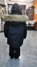鴨鴨兒童羽絨服2025新款冬季加厚毛領(lǐng)鴨絨外套中大童冬裝潮 黑色 160 曬單實(shí)拍圖