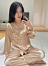CGZK【100%桑蠶絲】睡衣女春秋季夏款Kitty凱蒂貓高級感長(cháng)家居服套裝 香檳KT【長(cháng)袖+長(cháng)褲+發(fā)圈】 L 推薦100-120斤 曬單實(shí)拍圖