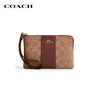 蔻馳（COACH）【品牌直供】女士小號手拿包手腕包棕色CW854女神節禮物 曬單實(shí)拍圖