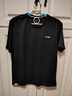 李寧短袖t恤男夏款速干透氣黑色AHST575-1-M 曬單實(shí)拍圖