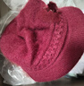 笙格兒中老年人帽子女冬天媽媽帽冬季兔毛奶奶加絨保暖毛線(xiàn)帽老太太盆帽 酒紅色 單個(gè)帽子 曬單實(shí)拍圖