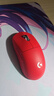 羅技（G）gpw2二代/金剛版無(wú)線(xiàn)游戲鼠標狗屁王二代電競人體工學(xué)輕量化機械充電雙模鼠標送男友生日禮物 GPW二代金剛版紅+粉色防滑貼 曬單實(shí)拍圖