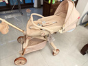 XUM嬰兒車(chē)嬰兒推車(chē)0-6歲用折疊可坐可躺帶減震遛娃神器雙向溜娃車(chē) 六重減震|加高防護|全棚 卡其色 曬單實(shí)拍圖