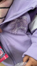 真維斯（Jeanswest）女童春季套裝兒童春秋款拼色時(shí)尚外套兩件套童裝女大童洋氣彎刀褲 【時(shí)尚套裝】紫/紫紗蝴蝶結-醬紫 140 曬單實(shí)拍圖