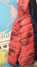 ASK JUNIOR90絨新年男童羽絨服冬加厚保暖星空連帽輕薄羽絨服 紅色 170 曬單實(shí)拍圖