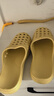 XGGC老年人防滑防摔拖鞋女?huà)寢屖覂燃揖釉∈蚁丛枥先税^洞洞涼拖鞋男 黃色 37-38 曬單實(shí)拍圖