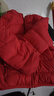 鴨鴨（YAYA）兒童羽絨服輕薄男女童裝秋冬男童小童中大童輕便冬裝外套D 紅色 110 曬單實(shí)拍圖