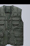 秋冬羽絨棉馬甲男保暖加厚爸爸裝馬夾中老年坎肩多口袋背心內外穿 綠色 羽絨棉馬甲男 3XL 115-130斤 曬單實(shí)拍圖