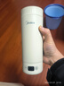 美的（Midea）便攜式電熱水杯 電熱水壺 保溫燒水杯 350ml迷你便攜式旅行出差 智能恒溫加熱杯 316L不銹鋼 0.35L 【精準控溫】MK-DB35X22 曬單實(shí)拍圖
