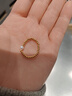 中國黃金（CHINA GOLD）足金金珠珍珠戒指女轉運珠迷你黃金指環(huán)婦女節生日禮物送女友老婆 金珠戒指 圈號14-16 約0.21g 曬單實(shí)拍圖
