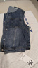 初語(yǔ)棉質(zhì)牛仔馬甲女2025秋季新款寬松無(wú)袖復古中藍開(kāi)衫顯瘦上衣 星空中藍 M 曬單實(shí)拍圖