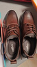 卡帝樂(lè )鱷魚(yú)（CARTELO）格紋男士皮鞋耐磨軟牛皮休閑皮鞋男商務(wù)圓頭厚底男鞋9672 棕色 42 曬單實(shí)拍圖