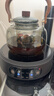 高茗玻璃煮茶壺煮茶器新款中式耐高溫燒水提梁壺家用大功率電陶爐套裝 【煮茶套裝】墨香壺+唐戈爐 曬單實(shí)拍圖