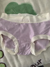 FitonTon4條裝內褲女純棉7A抗菌加長(cháng)襠女士?jì)妊澲醒峄ㄊ孢m透氣三角短褲 曬單實(shí)拍圖