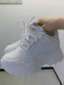 古梵莎爆款內增高鞋女2026新款春季透氣厚底老爹鞋網(wǎng)面小白鞋學(xué)生運動(dòng)鞋 白色 35 曬單實(shí)拍圖