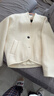 MO&Co.毛呢外套2025冬新品意式精工綿羊毛圈圈呢圓角繭型短款MBE4COT024 米白色 S /160 曬單實(shí)拍圖