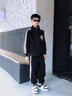 Dudant國際品牌男童秋裝套裝2026新款春秋款運動(dòng)服洋氣時(shí)髦酷帥潮牌 黑色 120 建議110-120 曬單實(shí)拍圖