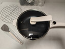 蘇泊爾（SUPOR） 有鈦電炒鍋2200W猛火爆炒4L家用蒸煮一體多功能鍋炒菜專(zhuān)用鍋不粘鍋電煮鍋電火鍋配蒸架 CJ28A815L 曬單實(shí)拍圖