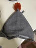 Kimmy英國寶寶帽子秋冬季0-3歲毛線(xiàn)系帶護耳帽男女兒童穿搭洋氣尖尖帽 灰色 建議3個(gè)月-3歲(帽圍40-50cm) 曬單實(shí)拍圖