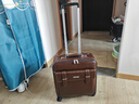 珉璐保羅商務(wù)皮箱行李箱20寸可登機拉桿箱男女旅行箱24輕音萬(wàn)向輪密碼箱子 咖啡色橫款 18英寸 曬單實(shí)拍圖