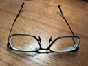 新麗鏡方框純鈦近視眼鏡男100/200/300/400/500成品有度數配玻璃鏡片 黑色鏡架 透明色自選度數（點(diǎn)這里留言） 曬單實(shí)拍圖