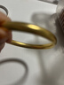 周大生黃金手鐲足金古法素圈泥鰍背手鐲送老婆媽媽節日生日新年禮物 約22.4g 56圈口 曬單實(shí)拍圖
