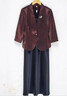 商場(chǎng)同款2026春Y252T049時(shí)尚V領(lǐng)西裝外套背心裙兩件套連衣裙套裝 酒紅色 L 曬單實(shí)拍圖