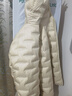 雪中飛羽絨服女短款2025冬季韓版修身百搭輕薄90絨連帽外套奶油淺米XL 曬單實(shí)拍圖