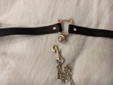 妙奕嘉choker項圈禮物情趣項圈鈴鐺項圈項鏈情人節情侶cos鎖骨鏈牽引繩 黑色-皮質(zhì)貓咪鈴鐺項圈+牽引繩 曬單實(shí)拍圖