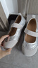 天美意【章若楠同款】瑪麗珍女鞋商場(chǎng)同款平底舒適休閑小皮鞋 米白 38 曬單實(shí)拍圖