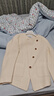 朗姿羊毛圓領(lǐng)斜襟小香風(fēng)白色短外套氣質(zhì)優(yōu)雅通勤百搭冬季新款 米白色 S 曬單實(shí)拍圖