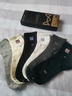 貓人男士襪子男100%純棉10A級抗菌防臭秋冬季吸汗休閑商務(wù)中筒襪6雙 曬單實(shí)拍圖